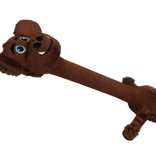 Игрушка для собак Barksi Обезьяна с хрустящей шеей и пищалкой  - фото 4