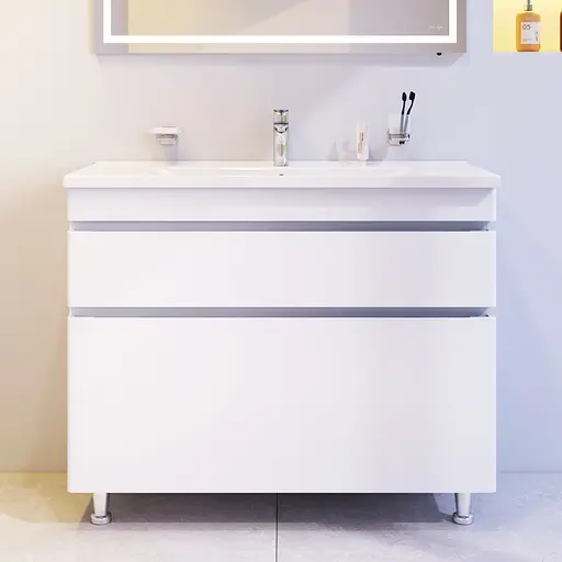 Тумба з умивальником AM.PM Hit 100 см підлогова білий M93A-FSX01002-WC01002WG38 Білий - фото 2