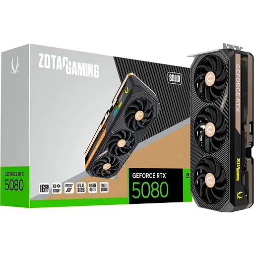 Видеокарта Zotac Gaming GeForce RTX 5080 SOLID 16 GB (ZT-B50800D-10P) EU [127137]