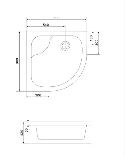 Душова кабіна Eger Tisza Mely 90x90 на глибокому піддоні 599-187, матовий, білий - фото 8