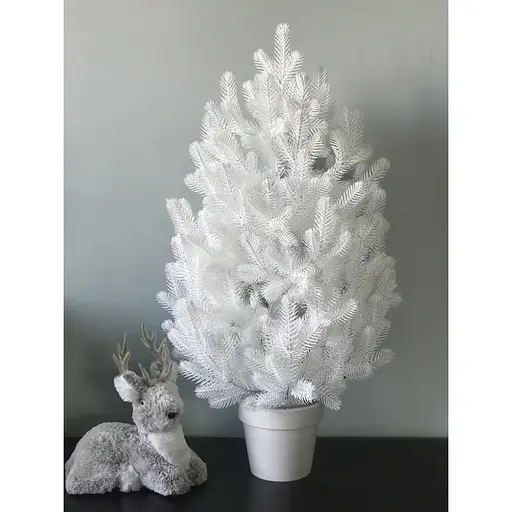 Елка Hvoya Traditional литая в горшке 70 см белая новинка - фото 2