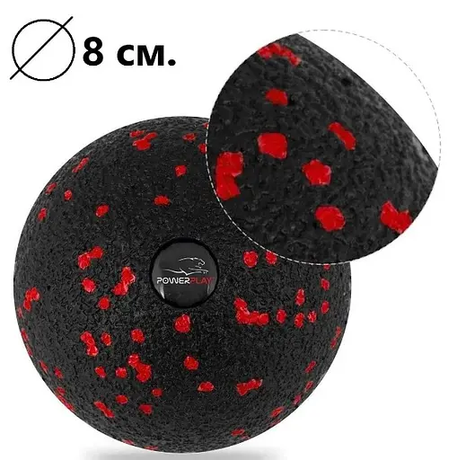 Набор для массажа и йоги PowerPlay PP_4094 EPP (Ролик 30*15 + 2 мяча) Red + резинка 11 кг (PP_4094_Red) - фото 6