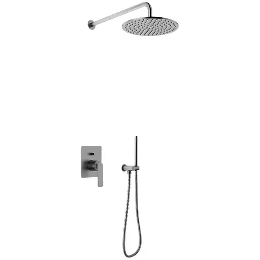 Душева система Kohlman Experience 25 graphite + BOX прихованого монтажу QW210EGR25, Графіт - фото 1