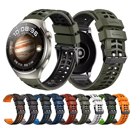 Ремінець силіконовий Tamister для годинника Sport 2 чорний з сірим 22 мм - фото 8