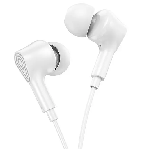 Проводные наушники Hoco M102 Ingenious universal earphones with microphone, 3.5mm, 1.2m, white - фото 3