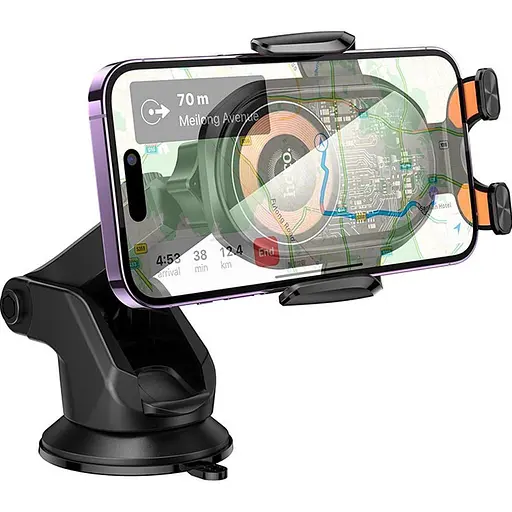 Автодержатель с беспроводной зарядкой Hoco HW34 Blue Whale Black [151334] - фото 5