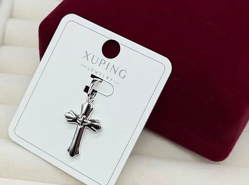 Підвіска хрест гіпоалергенна біжутерія з медичного золота Xuping прикраса на ланцюжок хрестик кулон - фото 1