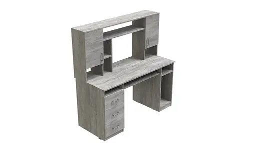 Комп'ютерний стіл Анжело Ferrum-decor 1400x1422x600 ДСП Бетон 16 мм (FRD-104709) - фото 3