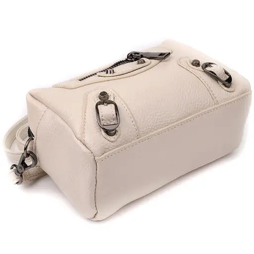 Компактная женская сумка Vintage с декором из натуральной кожи 17х11х8 см sum0027589 - фото 6