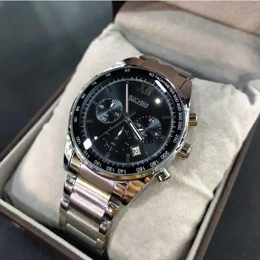 Чоловічий наручний годинник Skmei Tandem 9096 Сріблястий - фото 3