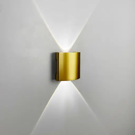 Світильник двосторонній на 2 лінзи у золотому корпусі 4000K IP 54 | Line F | Арт. W036/2 AB - фото 5