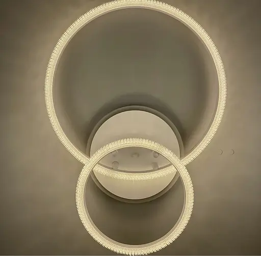 Світлодіодний світильник на 2 кільця в білому корпусі Line.F A 77012/2B+LED WH - фото 3