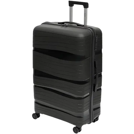 Набір валіз 4в1 ABS-пластик з кодовим замком і телескопічною ручкою чорний (PP002) - фото 3