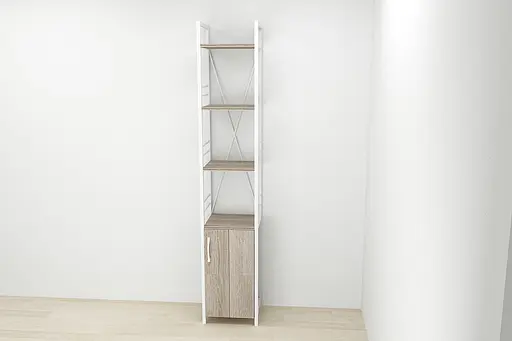 Етажерка 4/34 Ferrum-decor Серії Конект із тумбою 179x34x28 Білий ДСП Сонома Трюфель (FRD-104474) - фото 2