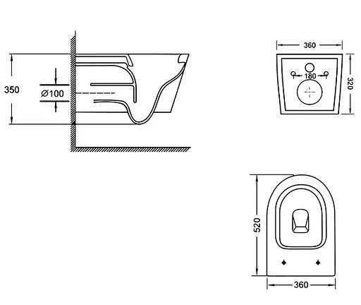 Унитаз подвесной Qtap Swan Ultra Quiet White, с сиденьем Slim Duroplast/Soft-close/Quick Release QT16335180W - фото 8