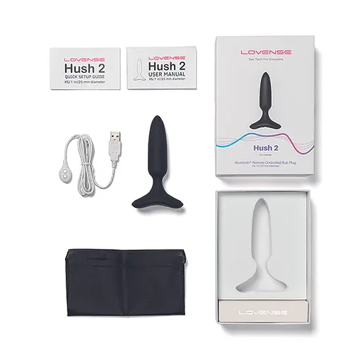 Анальна пробка Lovense Hush 2 XS 12 см (чорний) - фото 3