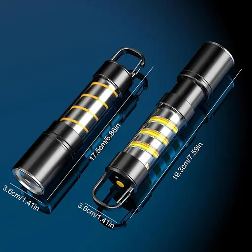 Світлодіодний ліхтарик, що перезаряджається, потужний ліхтарик, що перезаряджається - Водонепроникний яскравий ліхтарик - фото 4