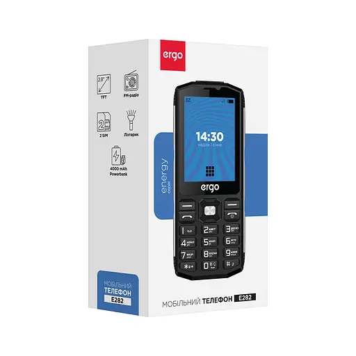 Мобільний телефон Ergo E282 Dual Sim Black 6906380 - фото 4