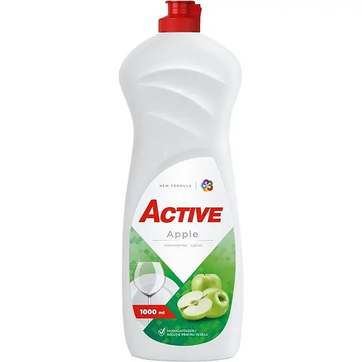 Гель для миття посуду Active зелене яблуко 1 л