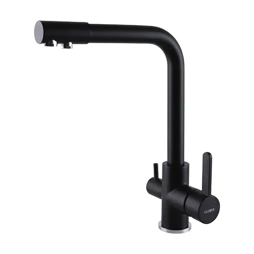Змішувач для кухні під осмос Globus Lux GLLR-0444-10-BB Чорний матовий - фото 1