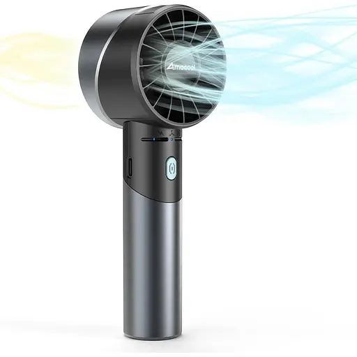 Портативний ручний вентилятор Amacool 17 годин автономної роботи 2600 мА·год