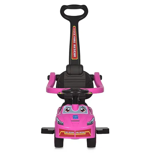 Дитяча каталка-толокар M 5763L-8 рожевий, з батьківською ручкою - фото 5