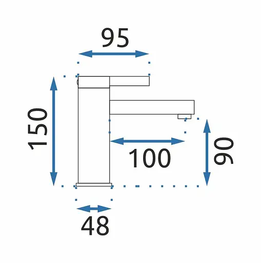 Смеситель для умывальника Rea Polo низкий black/gold REA-B9977 Черный - фото 4