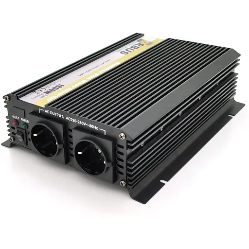 Інвертор напруги Orbus ORMS24-1800 (1800Вт), 24/220V, approximated, 2 Shuko, клемні дроти, 5 запобіжників, Box.Q20