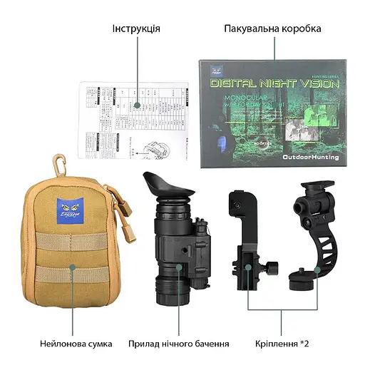 Монокуляр нічного бачення Nectronix CL27-0008 ПНБ для кріплення на шолом з DOVETAIL інтерфейсом кріплення (PVS-14) (101008) - фото 7