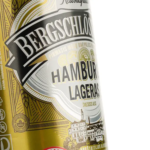 Уцінка. Пиво світле Kalnapilis Bergschlosschen Hamburgo 5% 0.5 л - фото 3