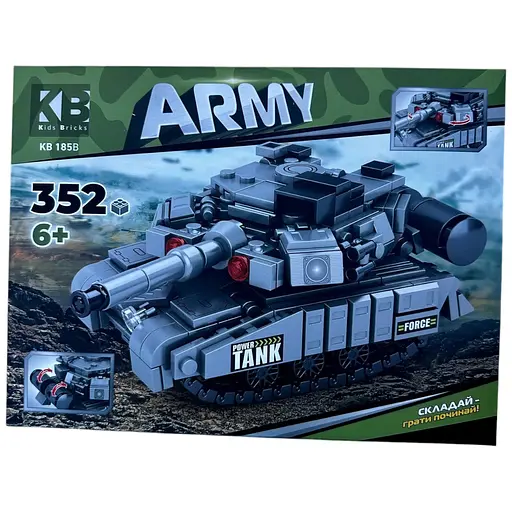 Військовий конструктор Limo Toy Танк, від 273 деталей (KB 185) 352