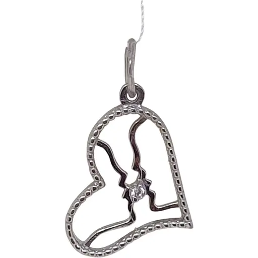 Срібна підвіска Vegas Поцілунок з фіанітами. 30034Р