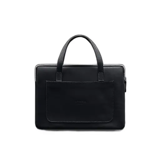 Кожаный чехол BlankNote с ручками для ноутбука 13 дюйм Черный - фото 8