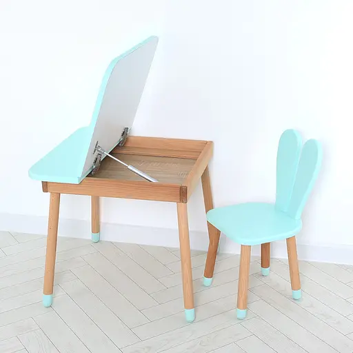 Дитячий столик Bambi 04-025B-DESK для творчості зі стільчиком 60х60 см - фото 2