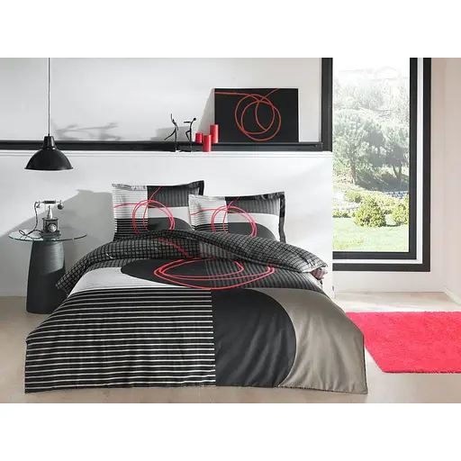 Комплект постільної білизни TAC Pandora Coffee Євро Різнобарвний 000230043