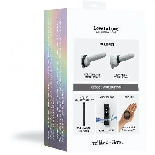 Регулируемое эрекционное кольцо на кнопках Love To Love Hero Ring - Black Onyx - фото 8