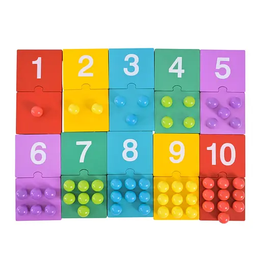 Дитяча дерев’яна іграшка "Цифри" C9412 пазли цифри, бусини - фото 2