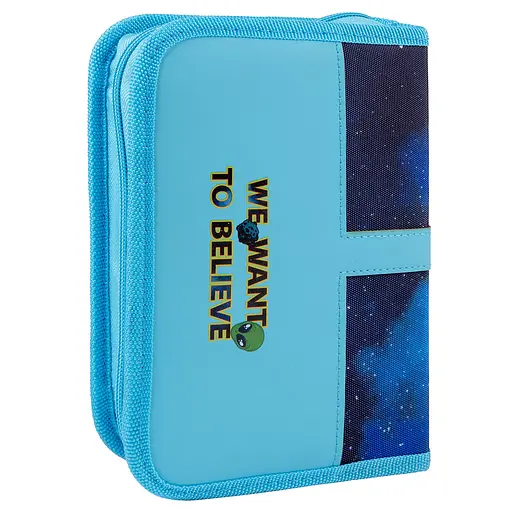 Школьный пенал твердый одинарный с двумя клапанами Yes UFO HP-04 - фото 2