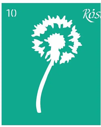 Трафарет багаторазовий самоклеючий №10 9×10см Квіти Rosa Talent