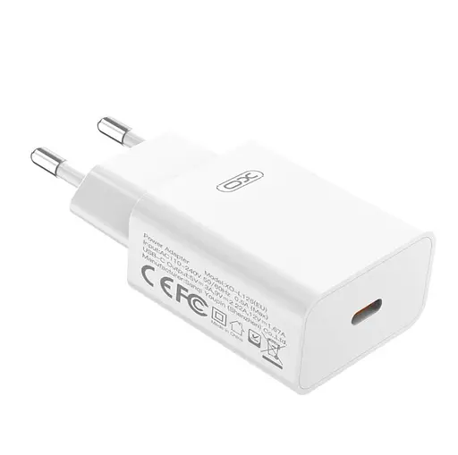 Мережевий зарядний пристрій XO L126 TYPE-C PD20W Fast Charging Charger Білий - фото 3