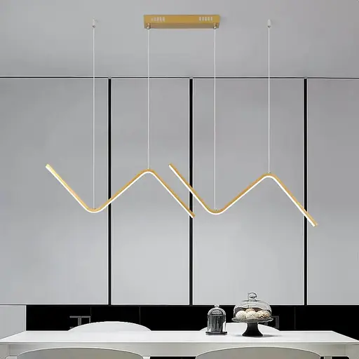 Світлодіодна люстра Австрія PJ820 (90х11см) Золотиста