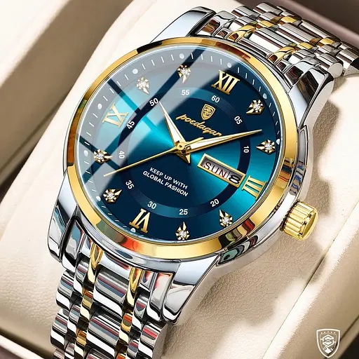 Часы Poedagar Unique Men Leather Deluxe, 2 ремешка - фото 3