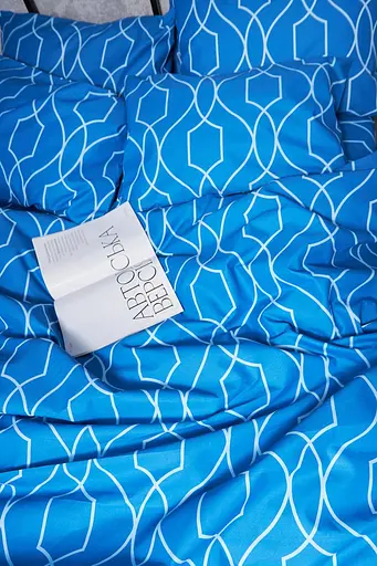 Комплект постільної білизни Moon&Star Микросатин Premium Ocean Breeze євро 200х220 наволочки 4х50х70 - фото 8