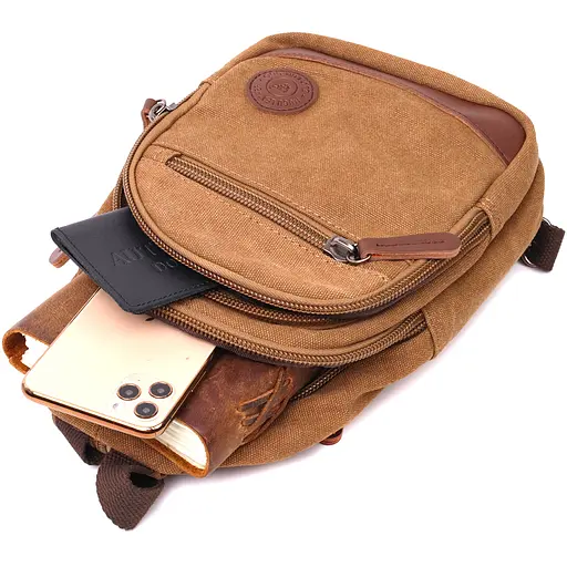 Оригінальна сумка для чоловіків через плече з ущільненою спинкою Vintage 19,5х29х8 см sum0028975 - фото 8