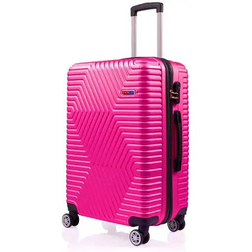 Валіза Великий (L) Полікарбонат На 4 Подвійних Колесах 120Л POLO LPK021 - Фуксія