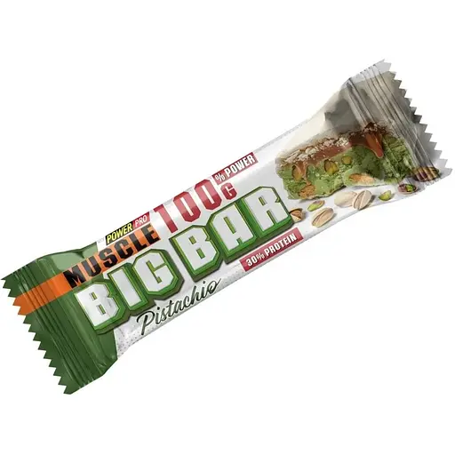 Батончик Power Pro Muscle Big Bar 30% Protein 100 г Фисташка - фото 1