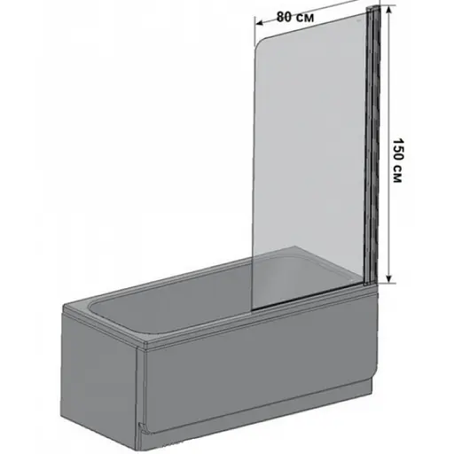 Шторка для ванни Eger 599-02R - фото 2
