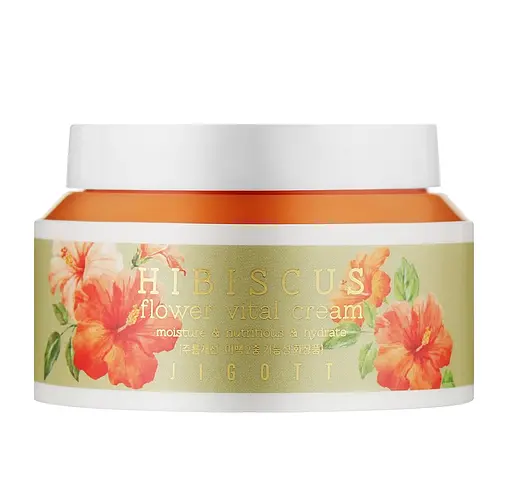 Крем для лица Гибискус HIBISCUS Flower Vital Cream Jigott 100 мл - фото 1