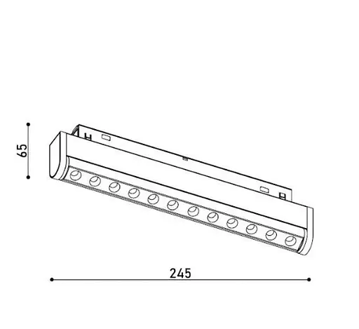 Светильник магнитный трековый KLOODI KDMG-TORN245 12W 4K BK - фото 2