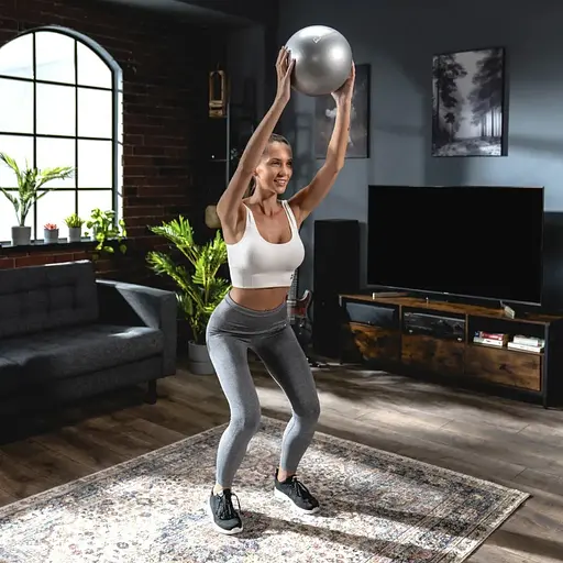 Фитбол Hop-Sport 25см серебристый - фото 4